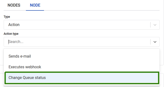 Escolher Tipo de Ação