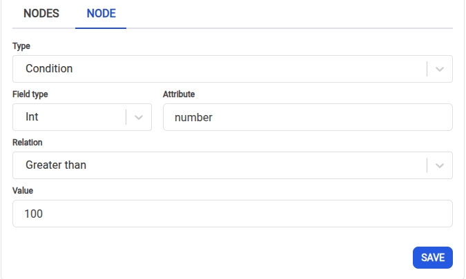 Preencher Atributos da Condição